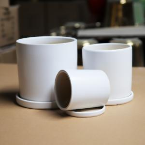 China Ornamental 12cm SGS AB Plain Modern Ceramic Azalea Pots wholesale