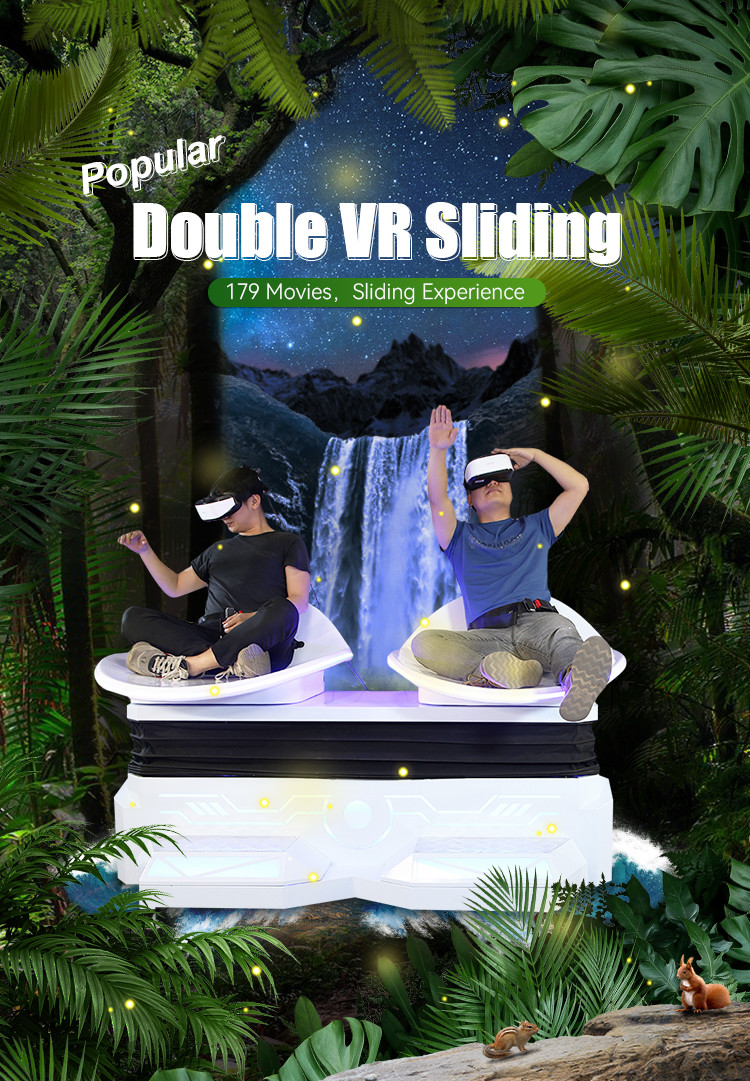 Fibreglass Frame 3 Dof Movie Game 9D VR Cinema Roller Coaster Slide Simulator