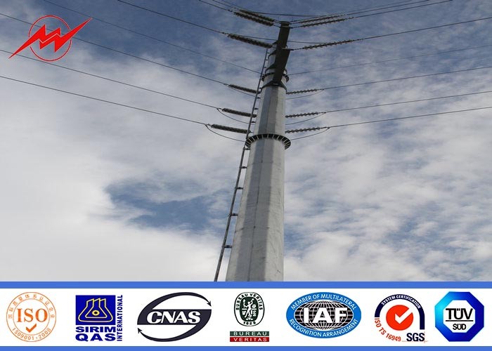China 132KV hot galvanization electrical power pole for electrical line wholesale