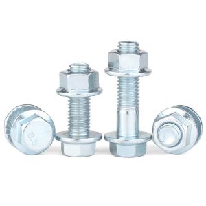 China U10mm M20 10.9 Din 6921 Zinc Plating Hex Flange Bolt Stainless Steel Fasteners wholesale
