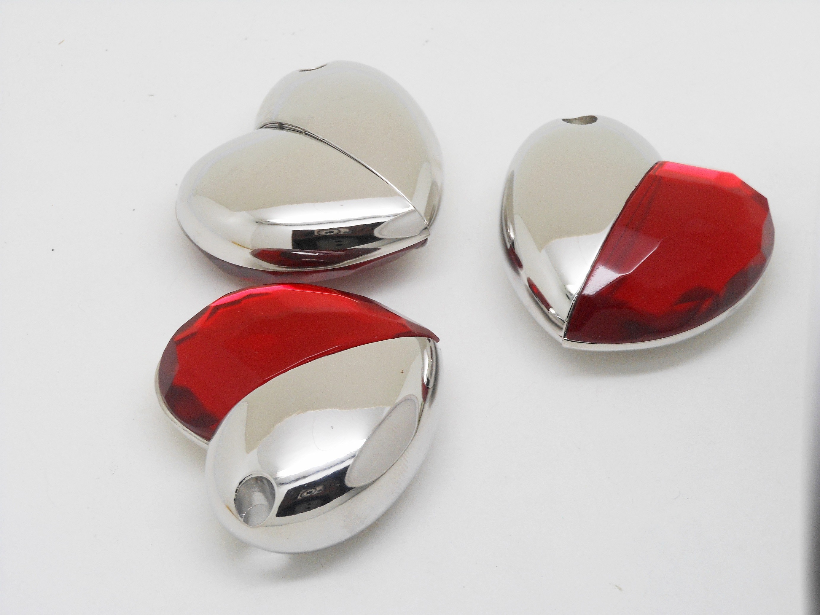 Hidden Chip Jewelry Style Heart USB Flash Drive Crystal Metal 64GB