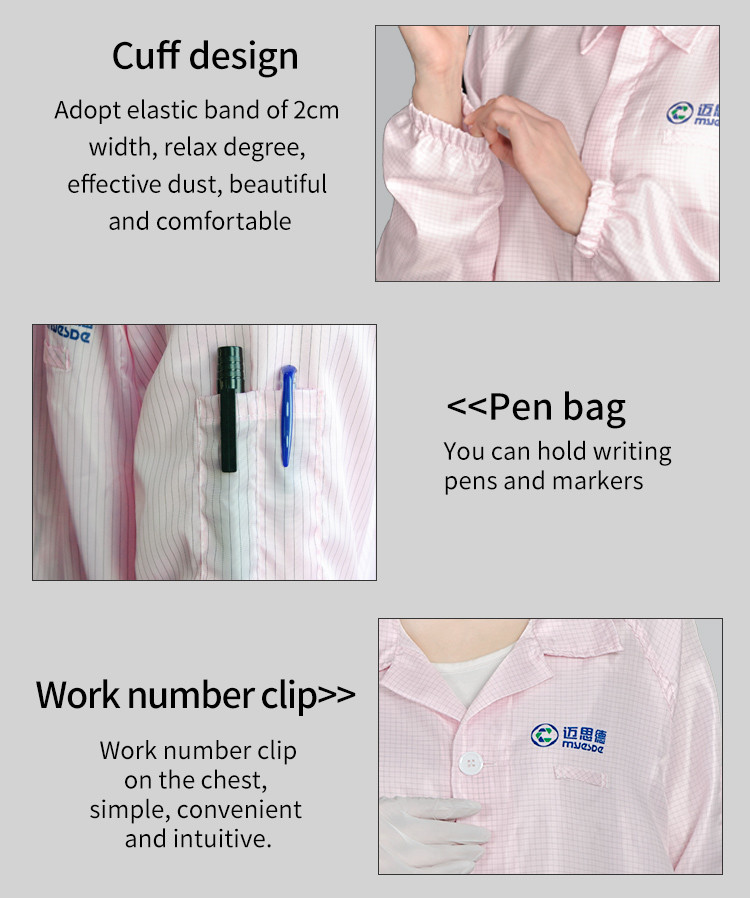 Clean Room Uniforms Antistatic Coat Clothing Workwear Esd Cleanroom Antistatic Clean Room Apparel