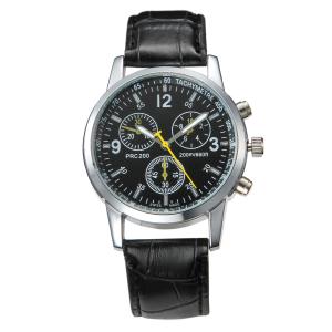 China 9mm Leather Strap Wrist Watch 3 Bar Water Resistant Chronograph wholesale