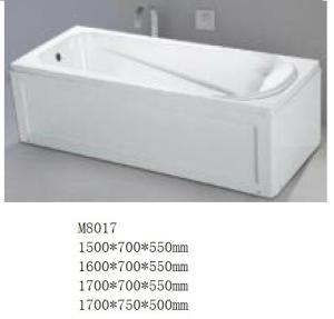China Acrylic Rectangular Freestanding Soaking Tub / Stand Alone Soaker Tub wholesale