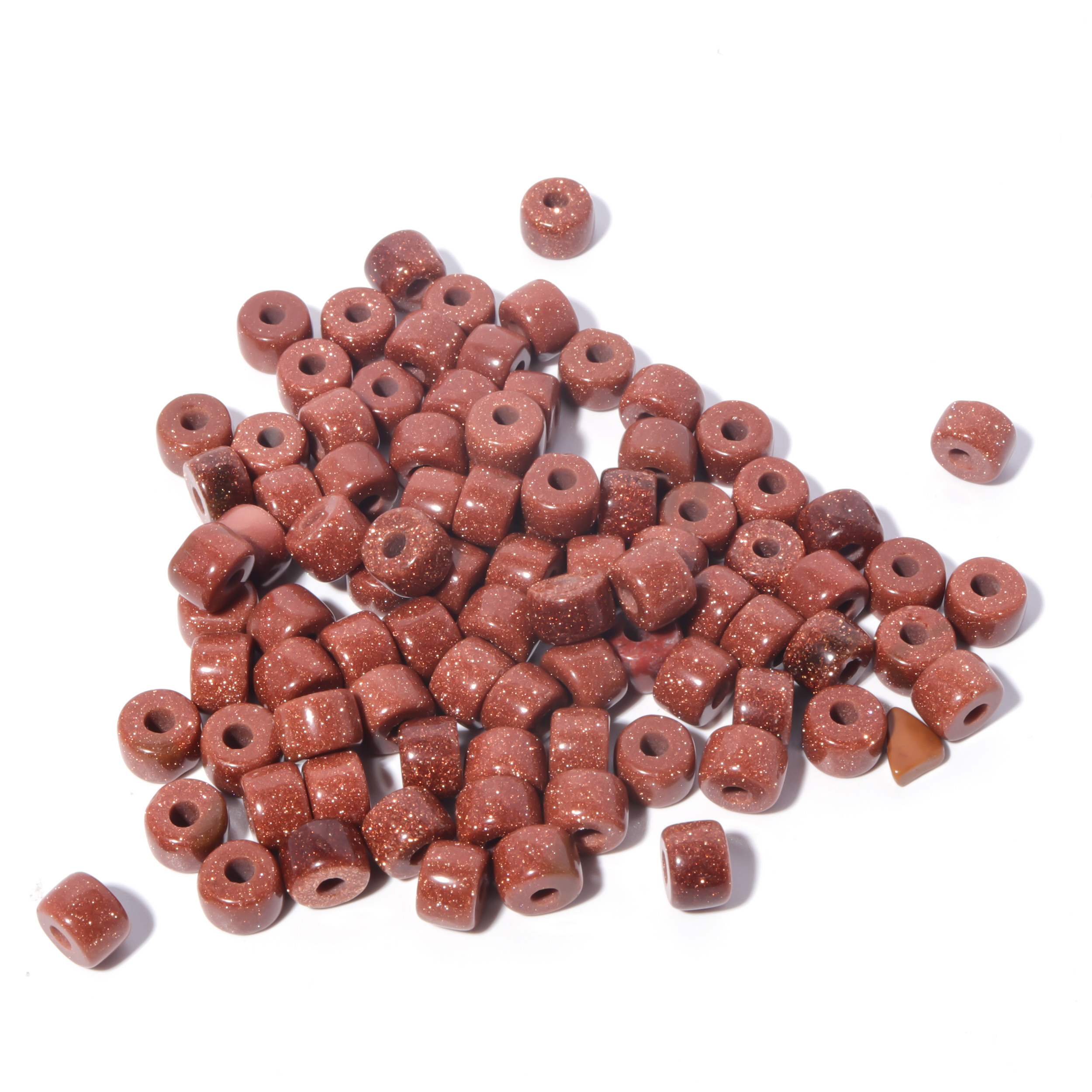 100 Colors Gemstone Forte Beads 6*8mm*2.0 Holes DIY Patterns With Rope