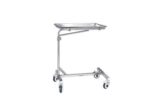 China Height Adjustable Mayo Table One Tray Four Casters Hospital Trolley wholesale