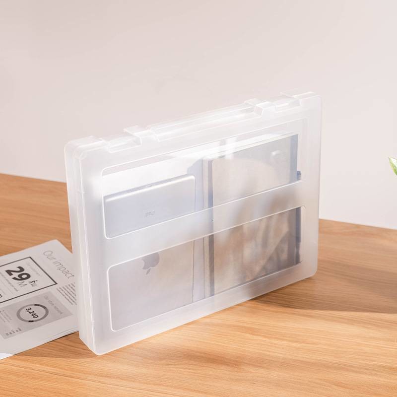 SGS Plastic A4 Clear Storage Boxes Waterproof With Handle Office Filing Boxes