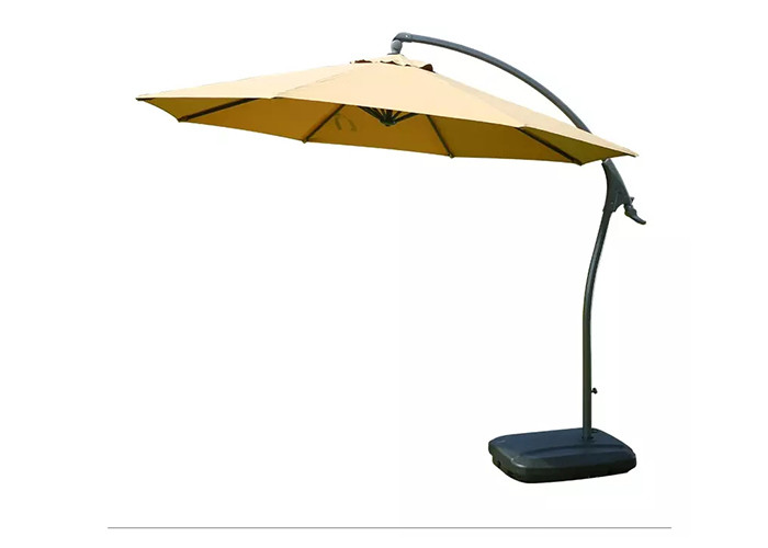 Aluminum 8 Ribs Round Cantilever Parasol Umbrella Sunblock And Strong UV Protection