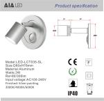 3W Wall Lamp For Living Room Bedside Hotel Modern Angle Adjustable Wall