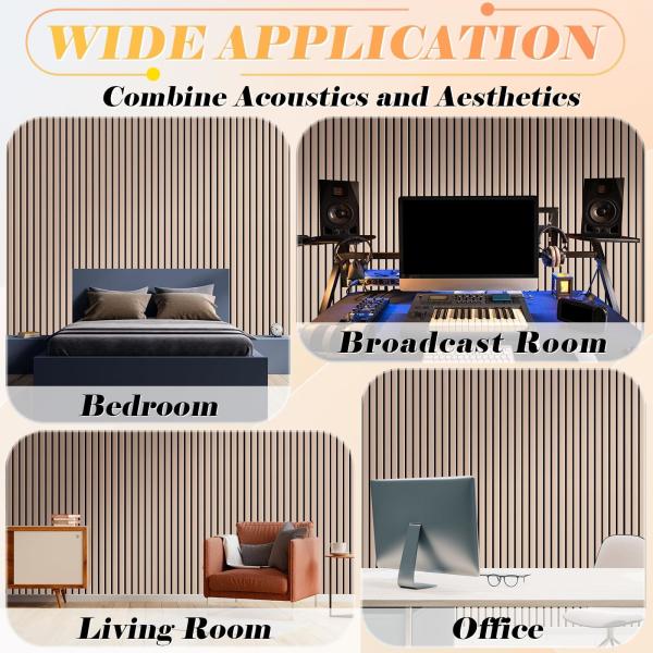 Customized Wooden Akupanel Acoustic Wall Panels For Home Conference Room Theater