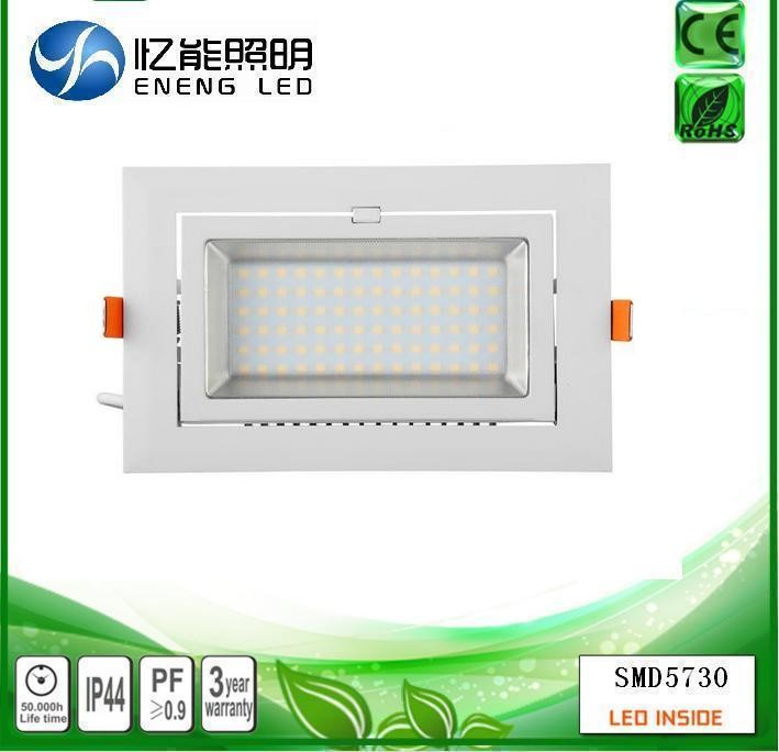 50W Adjustabl Square dimmable led down light led down light Rectangular downlight led trunk light with AC200-240VV