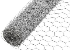 China 1 inch Galvanized Hexagonal Wire Mesh Netting Silver 0.7mm Diameter For Cage wholesale