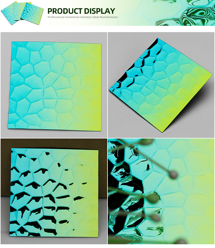 1219mm Color 3d Decoration Sheet Water Ripple Finished Stainless Steel Wall Paper Panel