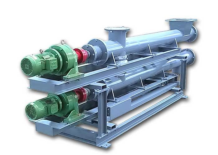 45 Degree Cement Screw Conveyor , Inclined Screw Conveyor With Hopper