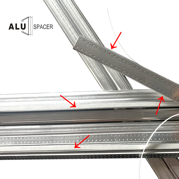 ABM Aluminum spacer bar with high adhesive butyl tape