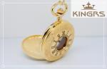Fashion Waterproof Gold Pocket Watches with Brass / Stainless Steel case