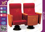 Anti - Aging Leather Powder Coating Wood Table Chairs For Church Auditorium