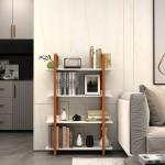 Four Tier Wooden Storage Rack Glaze For Bedroom Living Room Office Kitchen