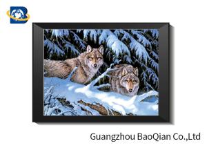 China Wolf 5D Lenticular Picture , 3D Deep Effect Lenticular Image Printing wholesale