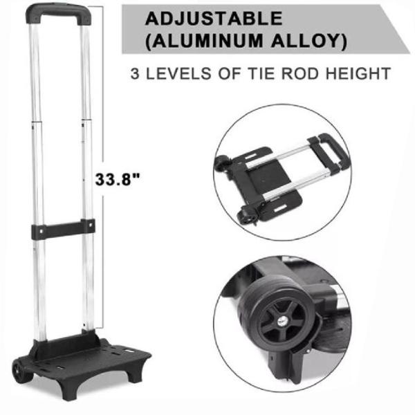 Black BBQ Camping Picnic Insulated Trolley Cooler Bag Nylon Waterproof