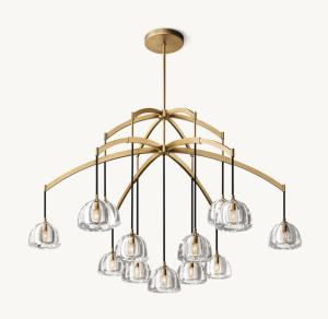 China Bedroom Crystal Modern Hemisphere Round Chandelier 60W wholesale