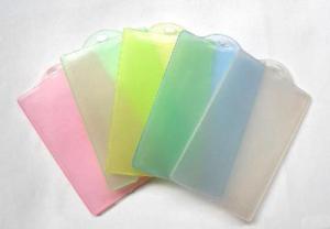 China Waterproof soft transparent card plastic holder / hard plastic holder wholesale