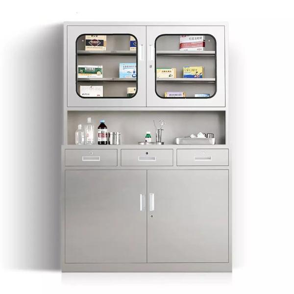 201 Stainless Steel Medicine Cabinet Durable Hospital Medicine Cabinet 2 Drawer