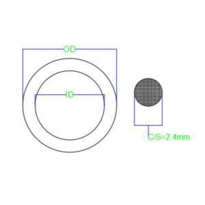 China Custom NBR high temperature rubber o rings 90 shore A 2.4mm Wire Diameter wholesale