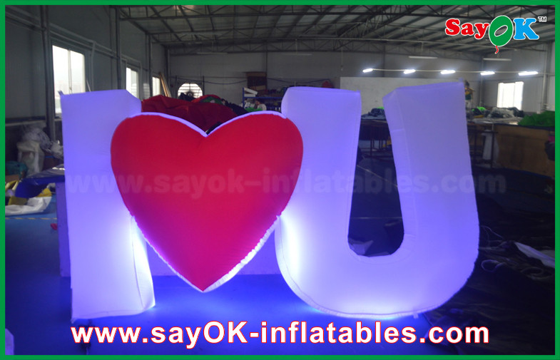 Proposal Led Inflatable Lighting Letter LOVE Party Decoration with 16 Different Color