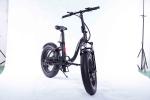 Black 20 Inch Electric Bike , Brushless Motor 36v Fat Wheel Electric Bike
