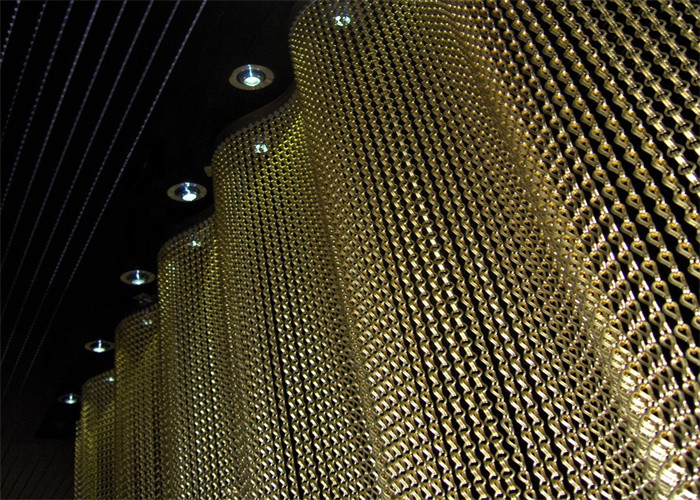 1.7mm Metal Chain Link Door Curtain Aluminium Alloy Colorful Indoor Decoration