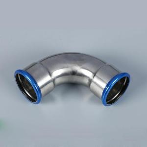 China 1.83MPa V Profile Press Fittings DN15 - DN108 SS 304 Elbow For Plumbing wholesale