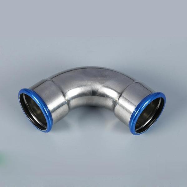 Nickel White V Profile Press Fittings / 45 Degree Elbow Pipe Fitting ANSI