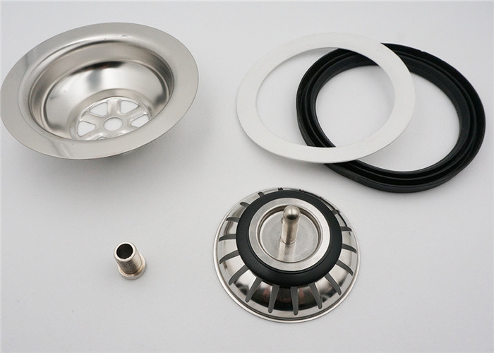 Kitchen Sink Drain Strainer Stainless Steel , Waterproof Sink Plug Strainer