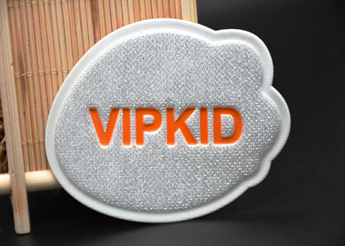 Debossed Shiny Pressed TPU printed label Custom Logo For Garments