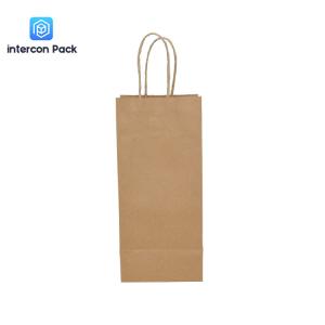 China UV Coating Recycled Kraft Shopping Bags Lightweight Reusable wholesale
