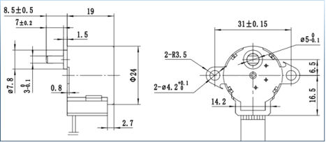 24BYJ48 geared stepper motor 5~12V for Intelligent sanitary