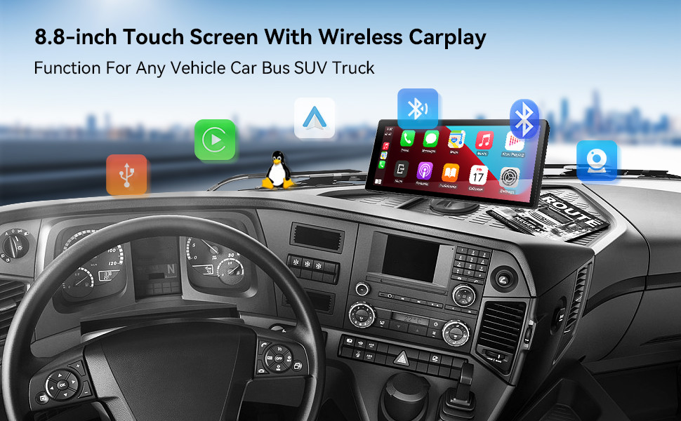 Linux Wireless Carplay And Android Auto 8.8 Inch Touch Screen Function Fit For All Cars