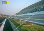 Galvanized Steel W Beam Crash Barrier 1000 Meters Silver Color CE Approved