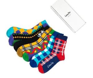 China Elegant fashion plaid patterned design autum casual breathable OEM cotton socks for men wholesale
