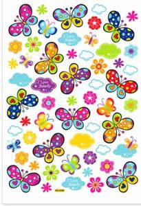 China Butterfly PVC Glitter Childrens Wall Stickers 4359 wholesale