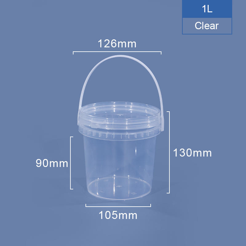 liquid fertilizer PP Round Plastic Bucket With Lid Handle Printing with Heat Transfer