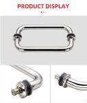 Hotel Bathroom Shower Glass Door Pull Handle Stainless Steel 304 Glass Door