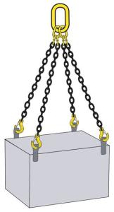 China 32mm 4 Way Lifting Chains , ISO1835 4 Point Lifting Chain wholesale