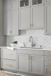 E1 Grade Plywood Base White Lacquer Kitchen Cabinet Set With ISO9001