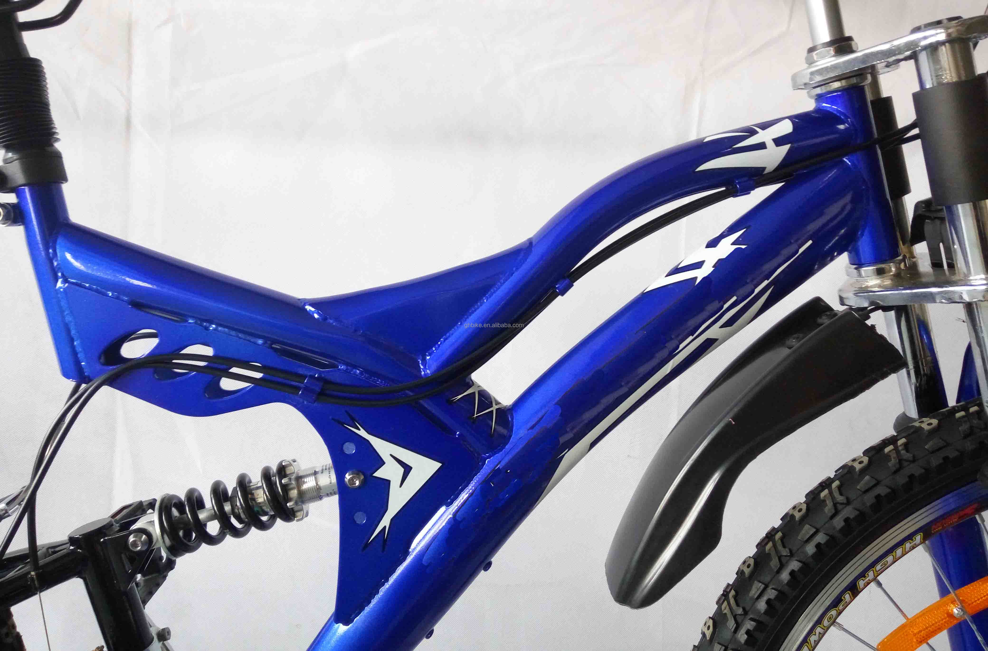 Chinese OEM 26-Inch Mountain Bike with 18 Speeds and Full Suspension Fork Gross Weight 17K