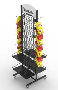 China Movable Flooring Display Stands , Metal Flooring Display Racks For Snack Food wholesale