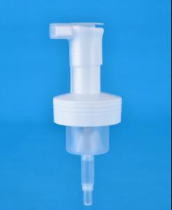 China Plastic 43-400 Foaming Dispenser Pump With Clear Over Cap 0.8CC Output wholesale