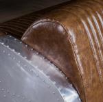 Leather rivet aluminum creative luxury aviator sofa industrial aircraft aluminum