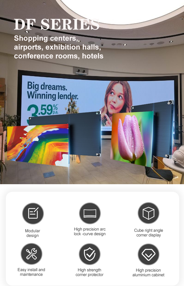 High Density P3.9 Welcome Display 500x1000 LED Display Screen For Shops